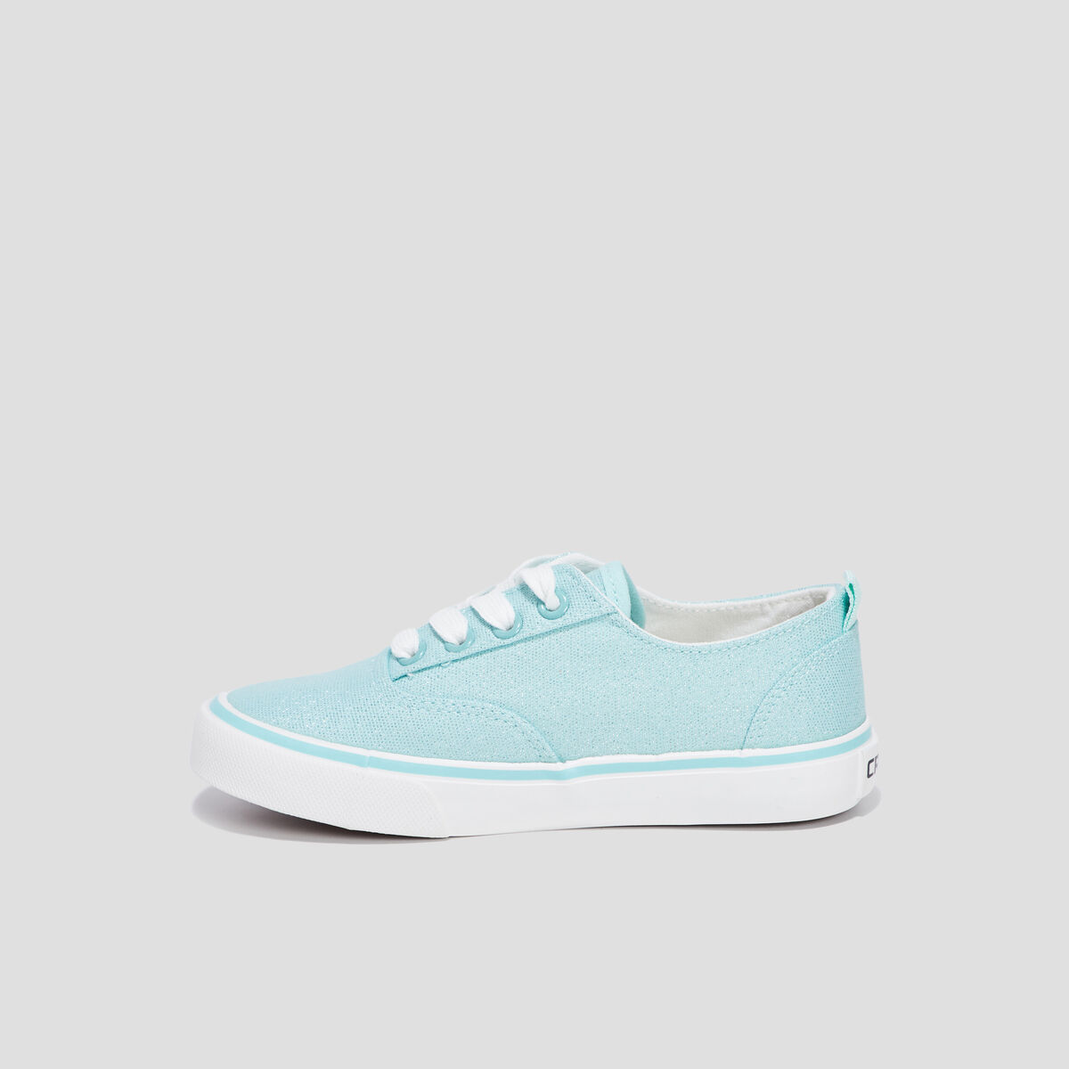 Tennis en toile &agrave; lacets Creeks bleu turquoise fille