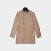 Manteau mi-long col montant taupe homme
