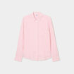 Chemise lin mélangé manches longues rose femme