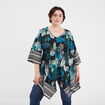 Tunique droite asymétrique noir femme grande taille