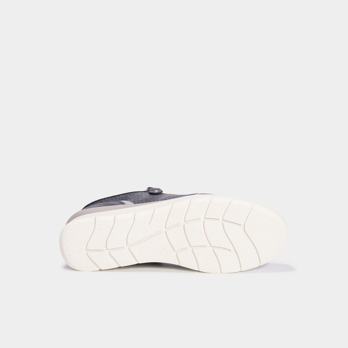 Tennis &agrave; lacets zipp&eacute;es bleu marine femme