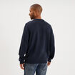 Pull de No&euml;l manches longues bleu marine homme
