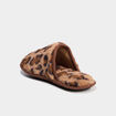 Chaussons mules fausse fourrure noir femme
