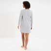 Chemise de nuit manches longues gris clair femme