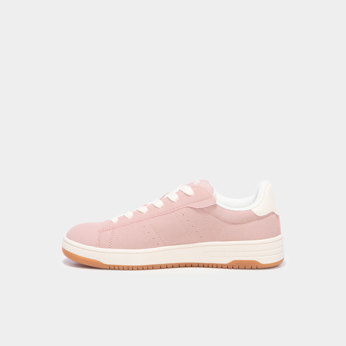 Tennis basses &agrave; lacets rose femme
