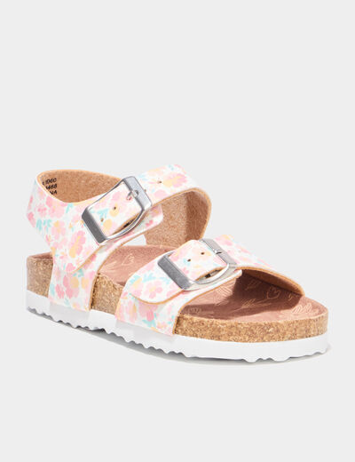 Sandales avec boucles multicolore fille