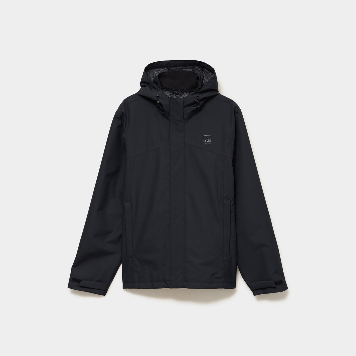 Blouson coupe-vent imperm&eacute;able &agrave; capuche noir homme