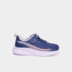 Baskets running &agrave; scratchs bleu marine fille