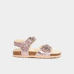 Sandales vernies &agrave; paillettes multicolore fille