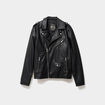 Veste biker simili cuir noir homme