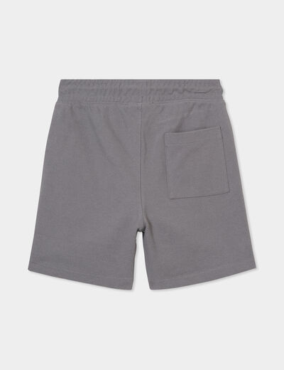 Bermuda de jogging regular coton gris foncé garçon