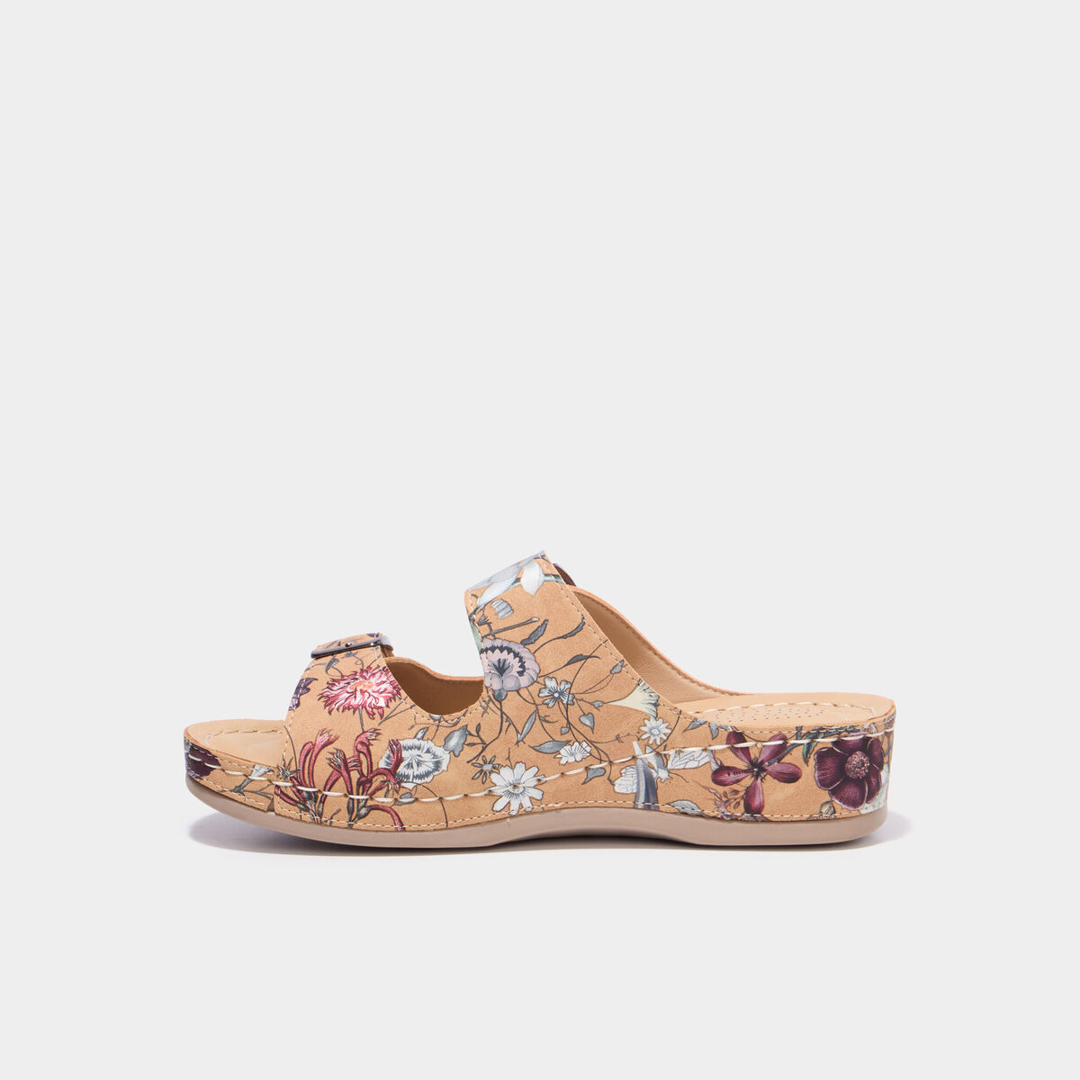Mules avec boucles marron femme