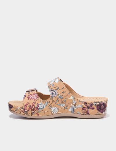 Mules avec boucles marron femme