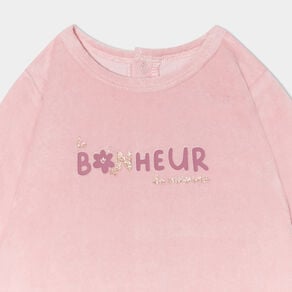 pyjama dors bien effet velours vieux rose bebef Pyjama dors-bien effet velours vieux rose bébé fille