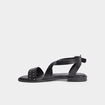 Sandales brides avec clous noir femme