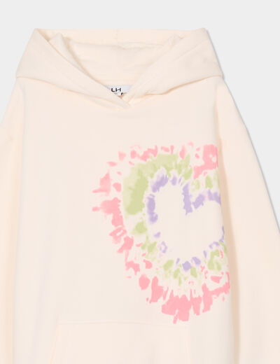 Ensemble sweat à capuche et legging creme fille