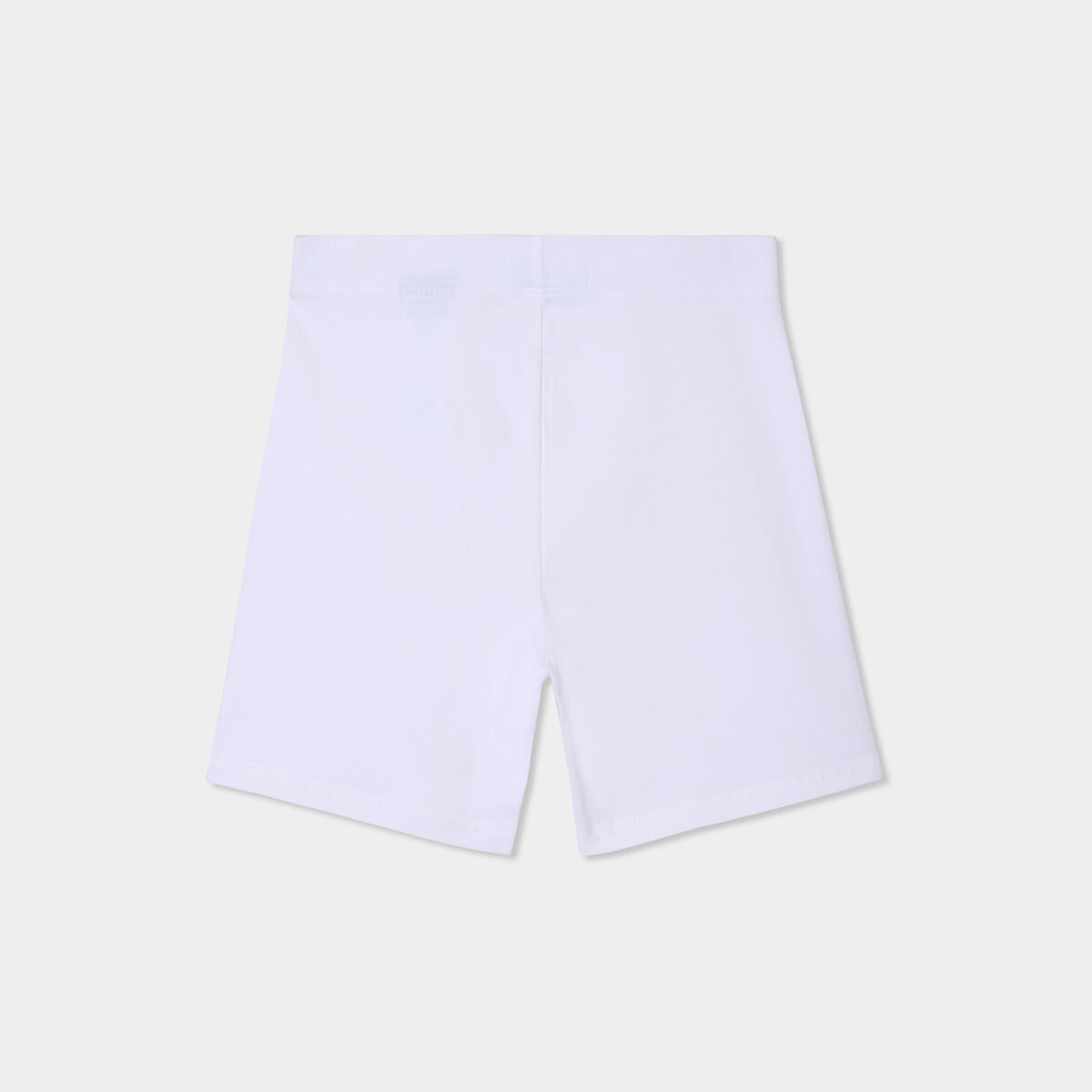 Legging short coton taille élastiquée blanc fille