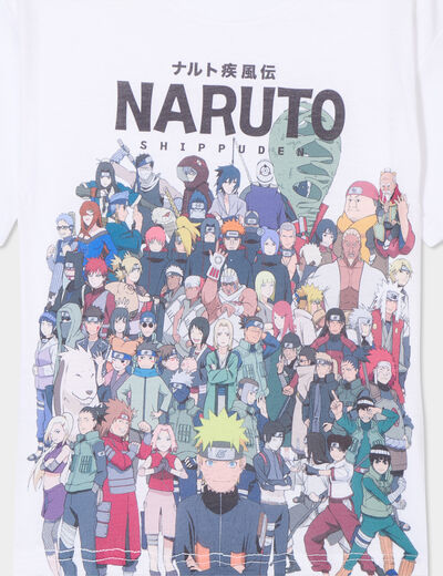 T-shirt manches courtes Naruto blanc garçon