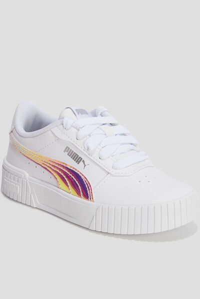Tennis à lacets Carina Puma blanc fille
