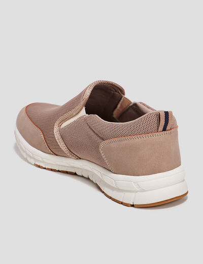 Baskets avec languette d'enfilage sable homme