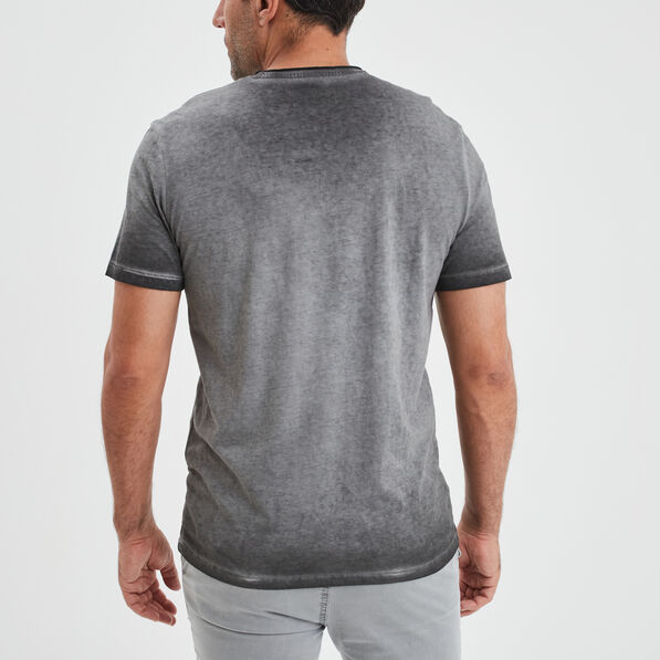 T-shirt col rond manches courtes Liberto gris clair homme