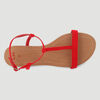 Sandales plates rouge femme