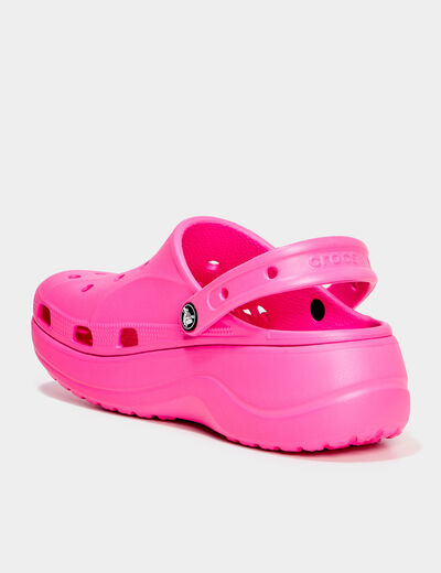 Sabots plateformes Crocs rose femme