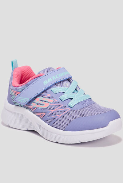 Baskets running Skechers Blod Delight bleu lavande fille