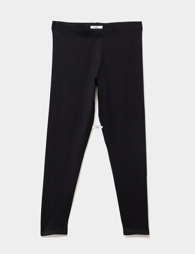 Legging avec taille &eacute;lastiqu&eacute;e noir femme grande taille