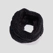 Snood fourré à torsades noir fille