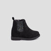 Bottines pailleté chelsea zippées noir bébé fille