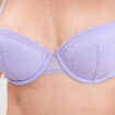 Soutien-gorge corbeille padd&eacute; dentelle parme femme