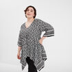 Tunique droite asymétrique ecru femme grande taille