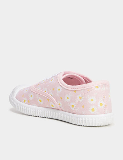 Tennis en toile rose fille