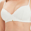 Soutien-gorge triangle paddé dentelle blanc femme