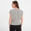 T-shirt col cache-coeur Mosquitos beige femme