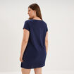 Chemise de nuit manches courtes coton bleu marine femme grande taille