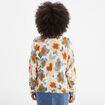 Pull col rond manches longues multicolore femme