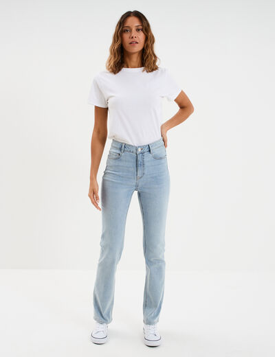 Jeans regular 5 poches coton denim double stone femme