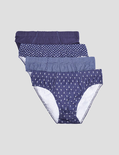 Lot 4 slips bleu homme