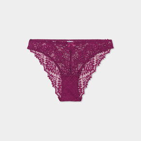 Culotte en dentelle rouge femme
