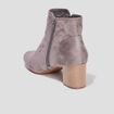 Bottines suédines à talons gris femme