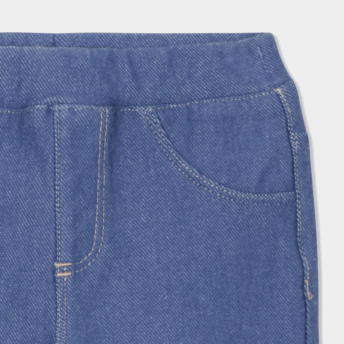 Tregging en jean taille &eacute;lastiqu&eacute;e denim double stone b&eacute;b&eacute; fille