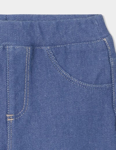 Tregging en jean taille élastiquée denim double stone bébé fille