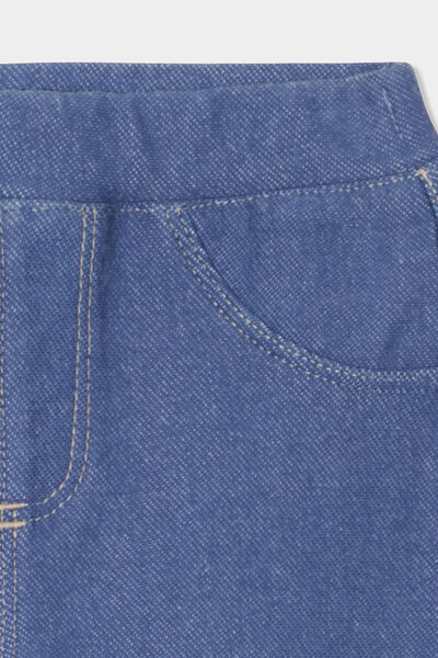 Tregging en jean taille &eacute;lastiqu&eacute;e denim double stone b&eacute;b&eacute; fille