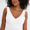 Combinaison pantalon avec voile jupe blanc femme