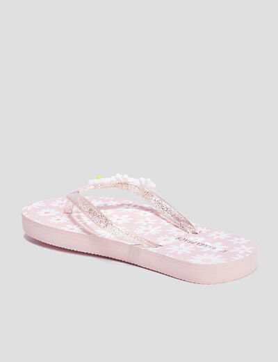 Tongs détails pailletés Wamea Beach rose fille