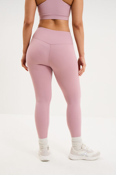 Legging de sport gainant taille haute mauve femme