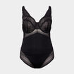 Body emboîtant à dentelle Irma noir femme grande taille