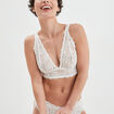 Soutien-gorge foulard dentelle mousseuse blanc femme